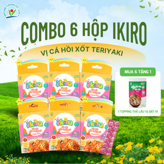 [6tặng1]Rắc cơm IKIRO Cá hồi Xốt Teriyaki Ăn Dặm Cho Bé Nguyên Liệu Thiên Nhiên Từ 1 Tuổi 24g(6 gói)