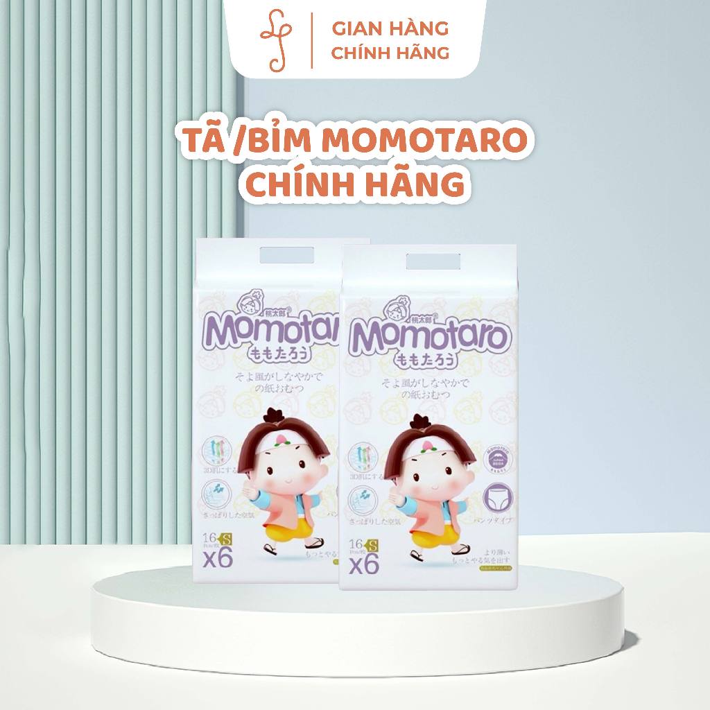 Tã Bỉm MOMOTARO Chính Hãng, Bỉm Dán/Quần Size NB–4XL Siêu Mỏng Nhẹ Cho Bé.........