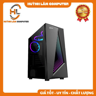 Vỏ Case VSP KA33 Đen (ATX/Mid Tower/Màu Đen/Led RGB) - Chính hãng