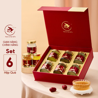  Set 6 Hũ Tổ Yến Chưng Sẵn Nguyên Chất Ngự Cung Yến Quà Tặng mẹ bố Quà Biếu Tết 