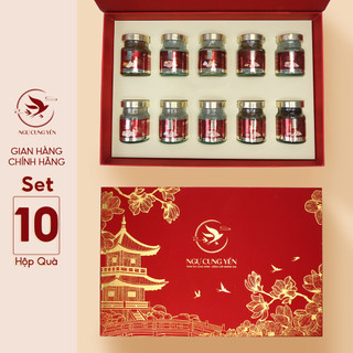  Set 10 Hũ Tổ Yến Chưng Sẵn Nguyên Chất  Yến Tươi Ngự Cung Yến Quà Tặng mẹ bố Quà Biếu Tết 