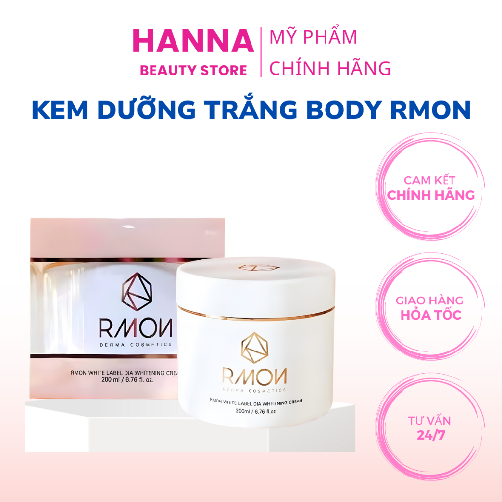 Kem dưỡng thể trắng da Rmon Kem Body Tế bào gốc RMON Nuôi Dưỡng Da Chuyên Sâu 200ml