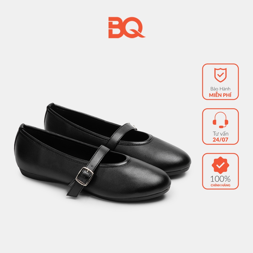 Giày búp bê nữ đế bệt mũi tròn có khóa cài nữ tính BQ BB TP13969