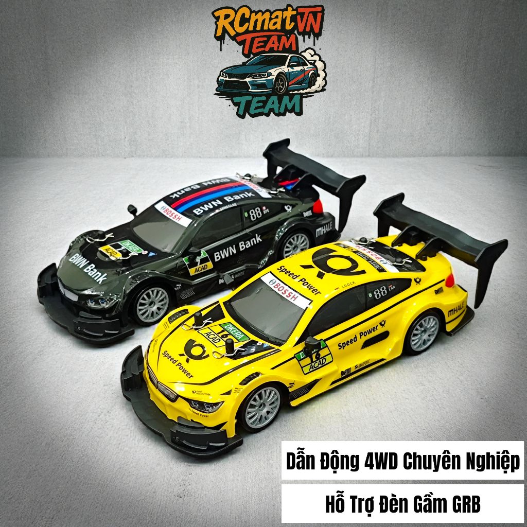 [TỔNG HỢP] XE RC DRIFT ĐIỀU KHIỂN TỪ XA 1:20 - 1:24 - 4WD - SÓNG 2.4GH - LED  RC MINI DRIFT CAR