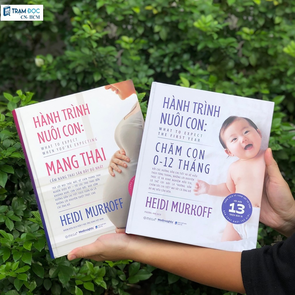  Sách - Hành Trình Nuôi Con: Mang Thai  + Chăm Con   Bìa cứng   