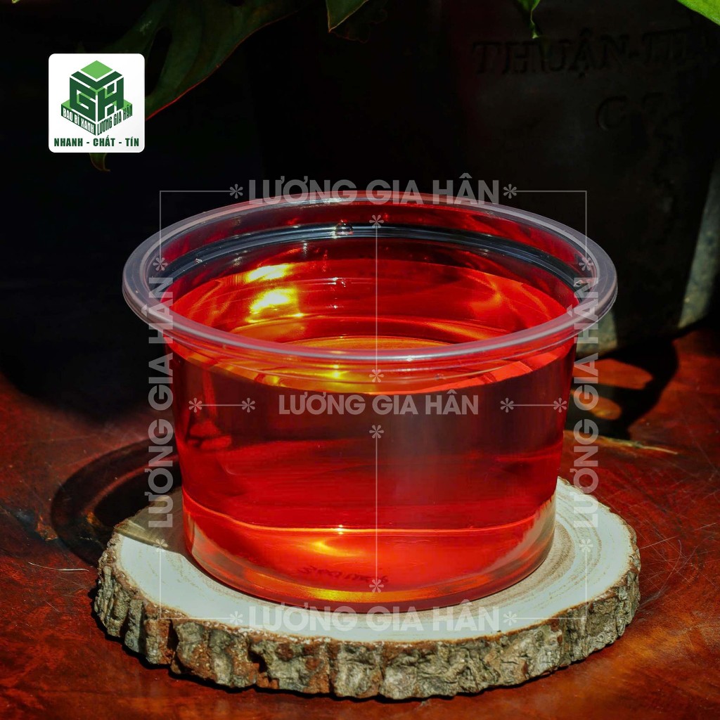 Set 50 Ly nhựa PP lùn 360ml – Ly đựng nước, sinh tố, nước ép – Chất liệu an toàn, nắp đậy kín
