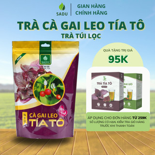  Trà túi lọc cà gai leo tía tô Sadu 250g giúp thanh nhiệt mát gan thanh lọc cơ thể sáng da thư giãn tinh thần 