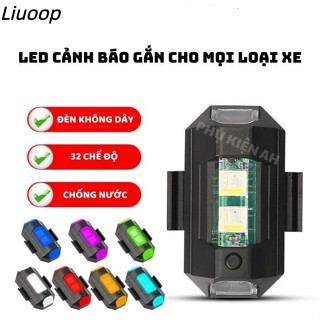 LIUOOP Đèn nháy xe đạp xe điện xe máy oto đèn diều LED nhấp nháy chớp 32 chế độ, đèn hậu xe đạp pin sạc USB siêu sáng

