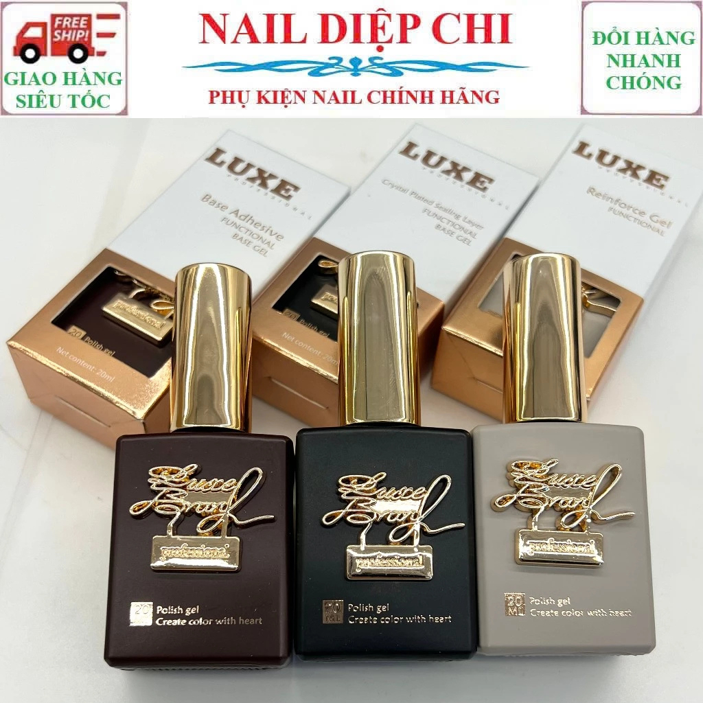 Base top LUXE. base Liên kết, top bóng, Cứng móng, cao cấp 20ml