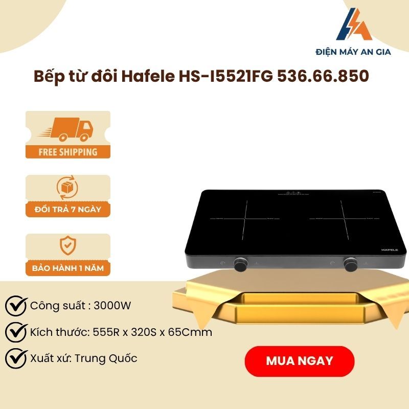 Bếp Từ Đôi Hafele HS-I5521FG – Mặt Kính Schott Ceran – Booster Nấu Nhanh – Hẹn Giờ - PEB