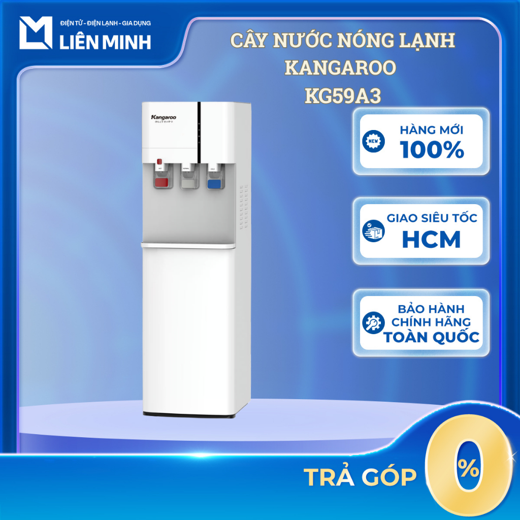 KG59A3 - Cây Nước Nóng Lạnh Kangaroo 3 Vòi, Tiết Kiệm Điện, An Toàn - Bảo Hành Chính Hãng