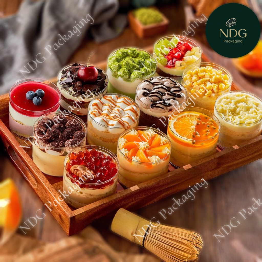 SỈ THÙNG| 500 Ly Tròn 200ml Đựng Bánh Tiramisu, Mousse, Panna cotta, Bánh Lạnh GD2016/GD2017