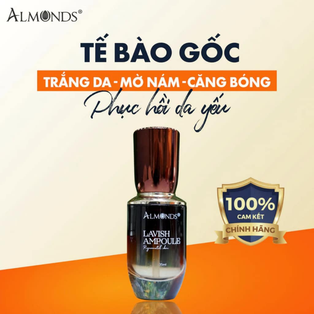 (chính hãng) Serum Tế Bào Gốc Căng Bóng Da Almonds