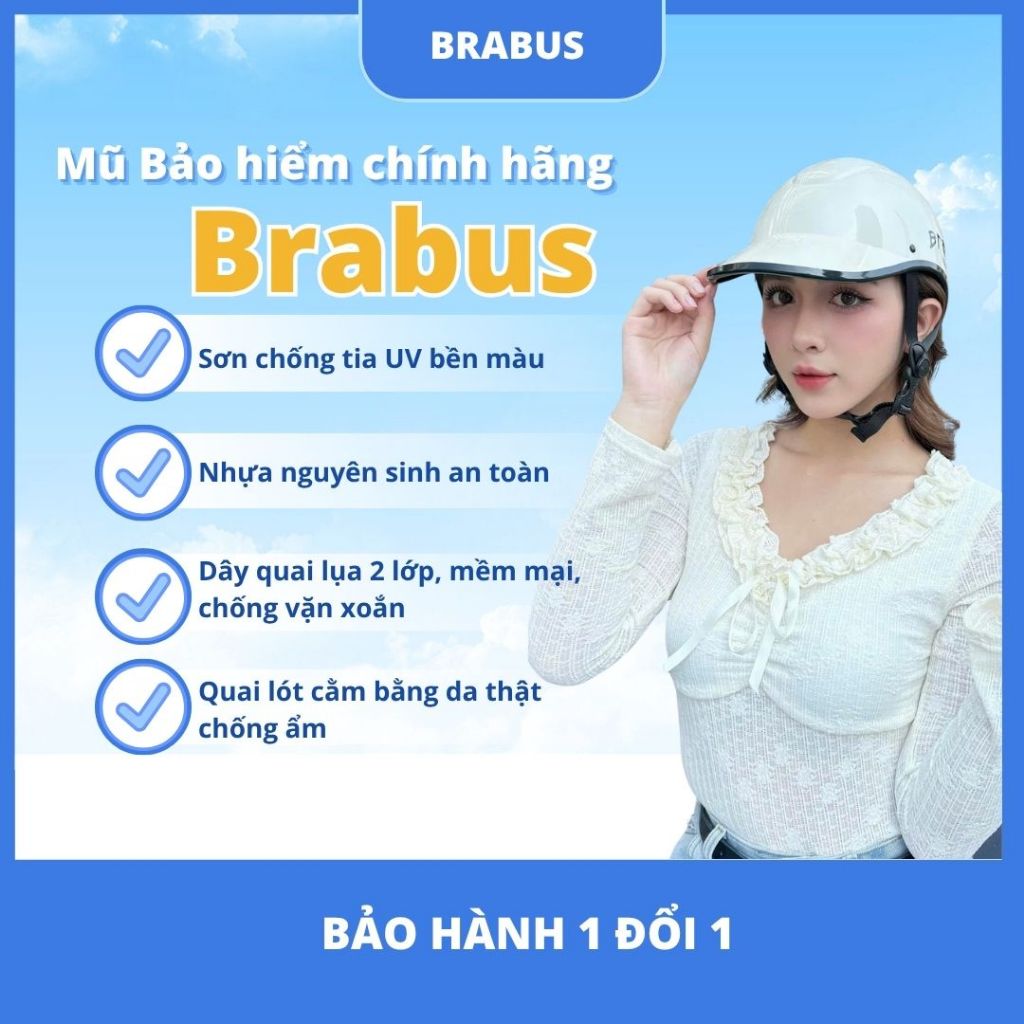 Mũ bảo hiểm lưỡi trai BRABUS chính hãng - mũ bảo hiểm thời trang