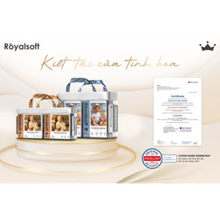 (Không Quà) Bỉm Royalsoft cao cấp, bỉm mỏng đóng đêm thoải mái, size từ NB - 4XL, tã chính hãng cho bé