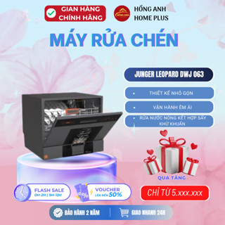 Máy rửa chén mini Junger Leopard DWJ 063 dung tích nhỏ rửa sấy khử khuẩn tiết kiệm không gian