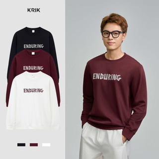  Áo Nỉ Nam KRIK Form Regular Chất Liệu Cotton Mềm Mại Thêu 3D Enduring Trẻ Trung Năng Động AN4196 