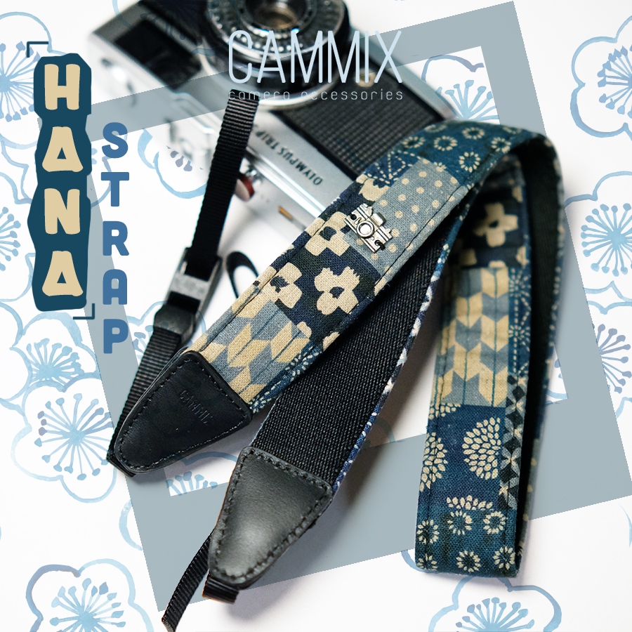 [NEW] Dây đeo máy ảnh hoạ tiết Nhật Bản HANA - Vintage Canvas - Camera Strap dành cho máy ảnh Sony, Fujifilm, Canon
