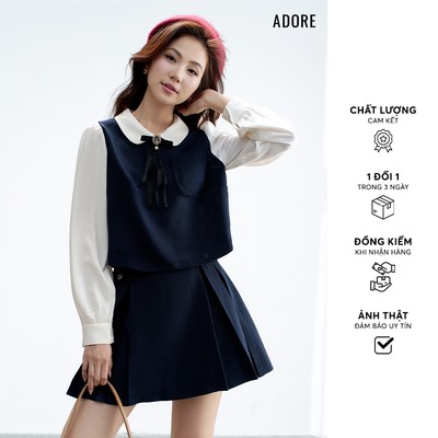 512SK10881 - Chân váy mini navy túi hông ADORE