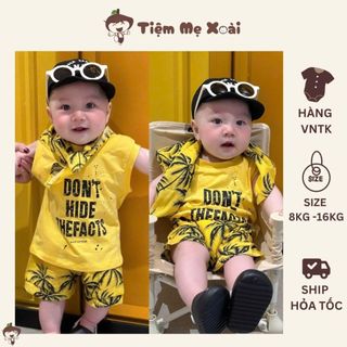 Set vàng đi biển kèm tuban cho bé trai từ 7kg đến 14kg - TIỆM MẸ XOÀI