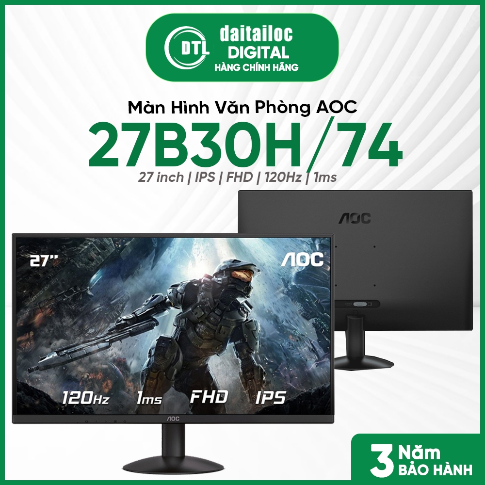 Màn Hình AOC 27B30H/74 27inch IPS FHD 120Hz 1ms | Chính Hãng | Bảo Hành 36 Tháng