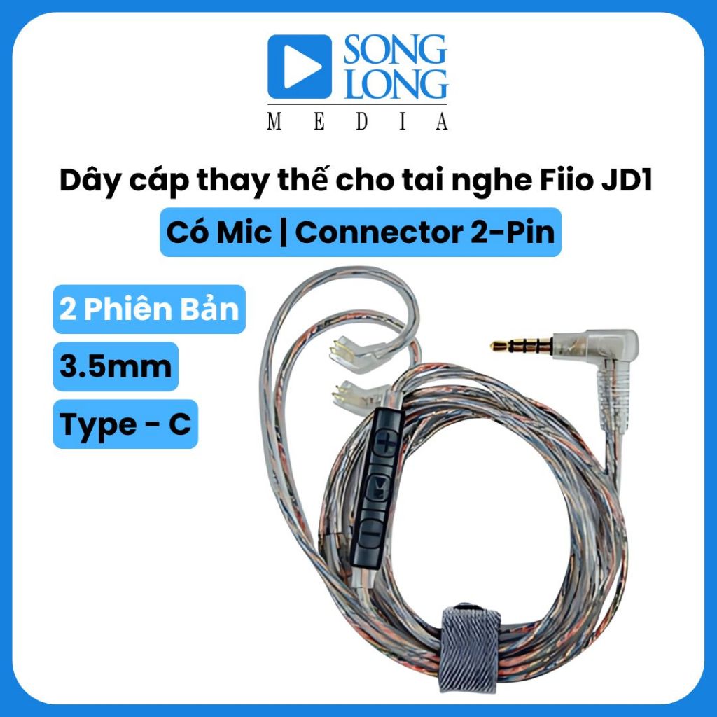 Dây cáp thay thế cho tai nghe Fiio JD1 - Chính hãng phân phối