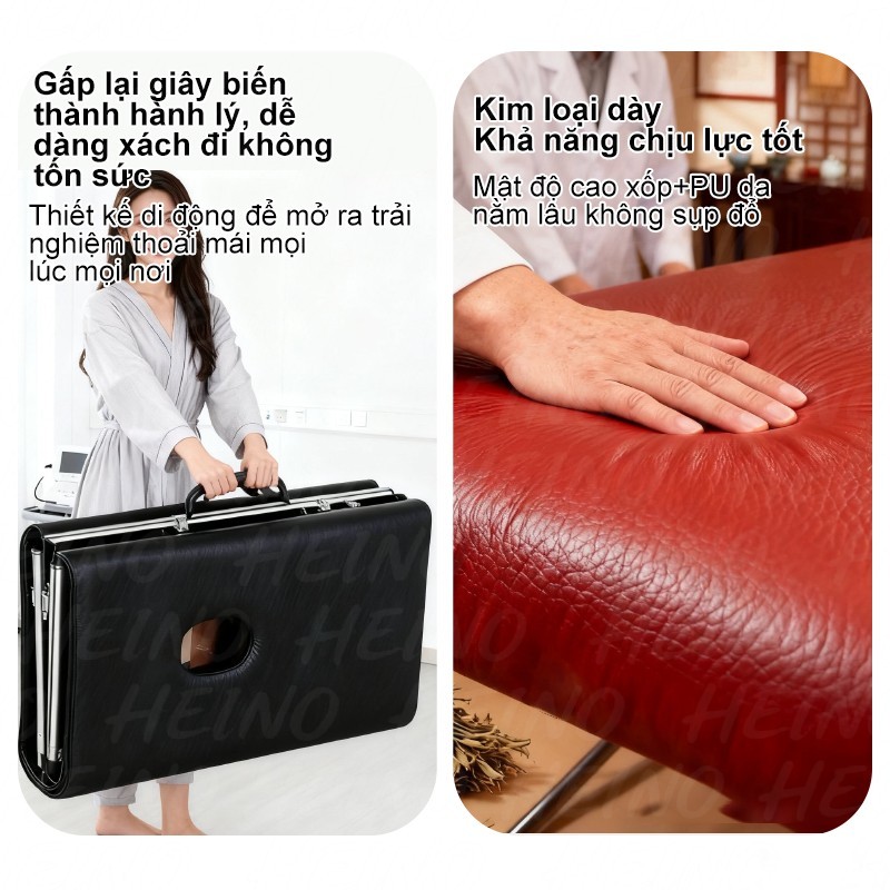 𝑯𝑬𝑰𝑵𝑶 Giường Vali Gấp Gọn Giường Massage Gấp Gọn Tiện Lợi Dành Cho Spa Thẩm Mỹ Viện Nhiều màu | BigBuy360 - bigbuy360.vn