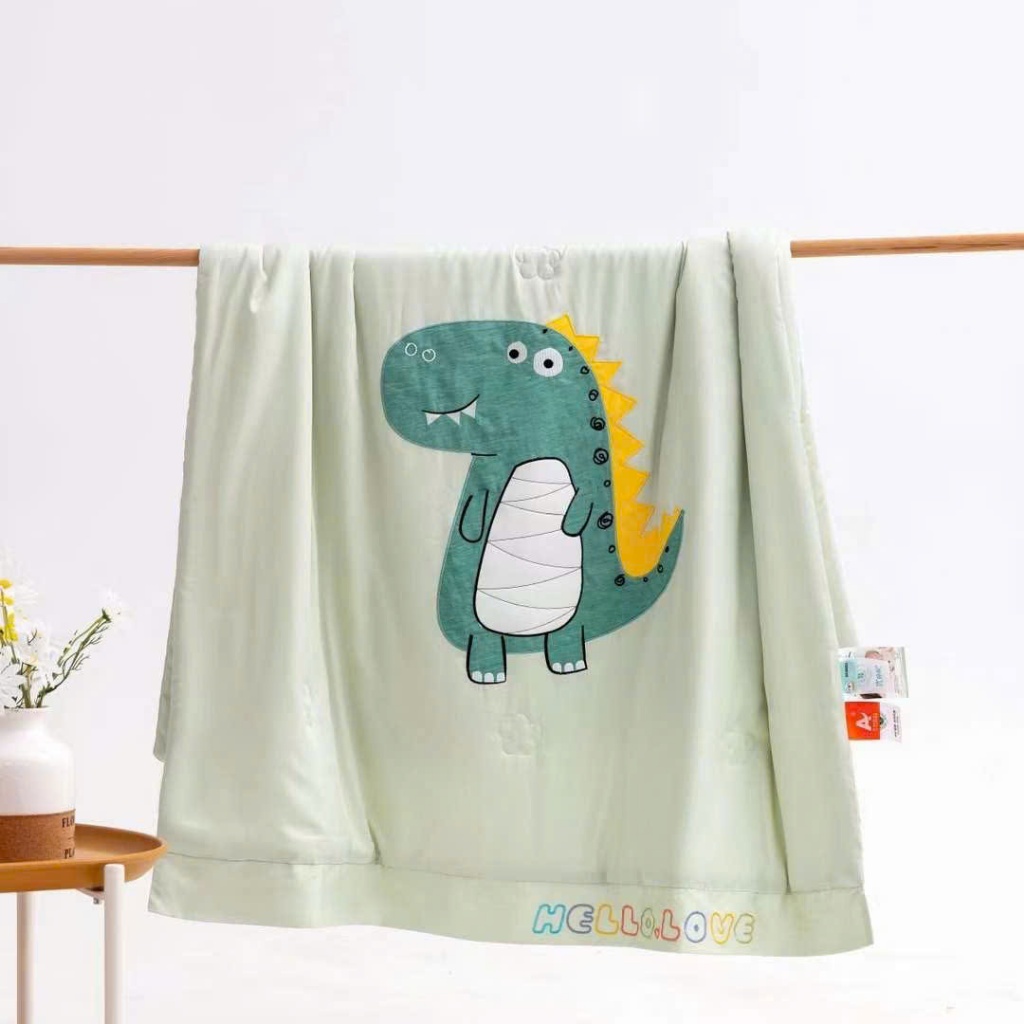 Chăn lụa Tencel cho bé đi học dễ thương, Chăn Tencel Cao Cấp Cho Bé Yêu Chất Vải Mềm Mại