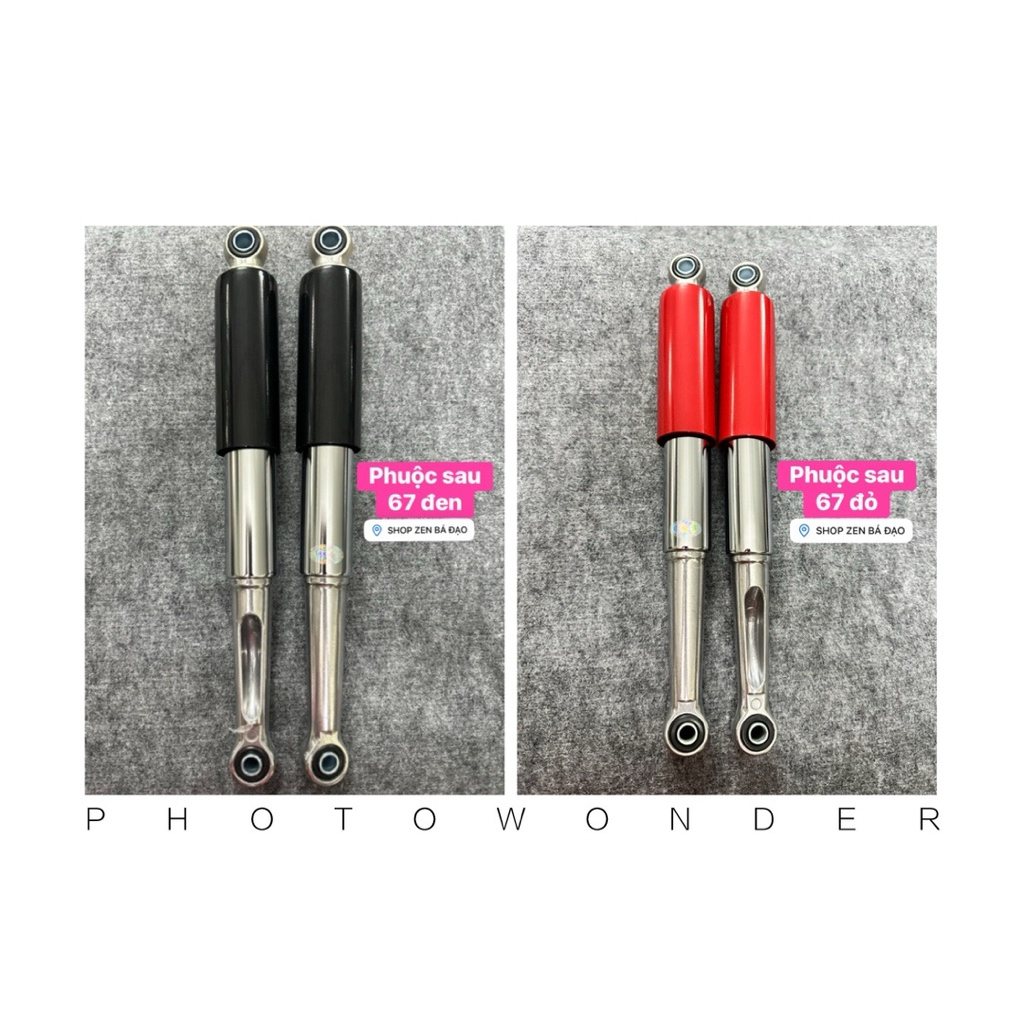Phuộc sau 67 đen và đỏ (1 cặp)