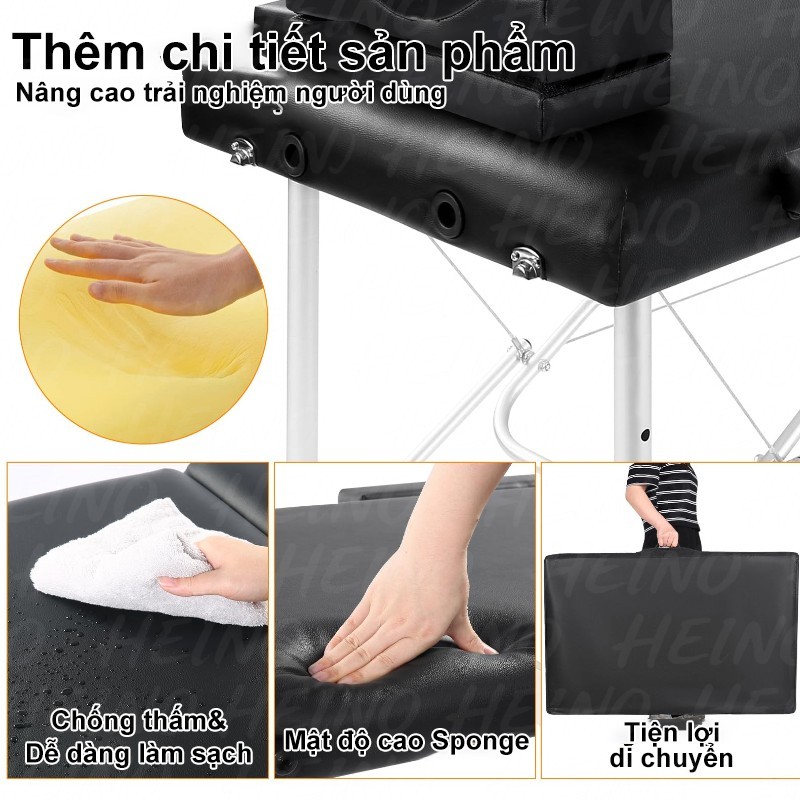 𝑯𝑬𝑰𝑵𝑶 Giường Vali Gấp Gọn Giường Massage Gấp Gọn Tiện Lợi Dành Cho Spa Thẩm Mỹ Viện Nhiều màu | BigBuy360 - bigbuy360.vn