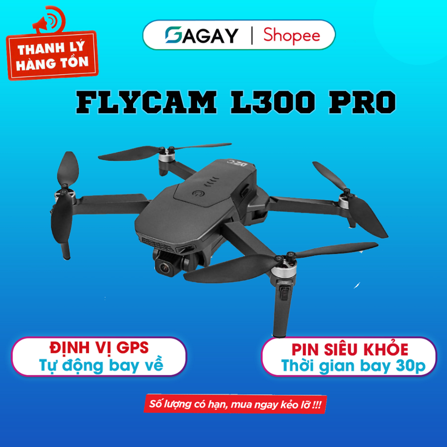 Flycam cao cấp L300 PRO, FLycam mini có GPS, Flycam giá rẻ có gimbal chống rung