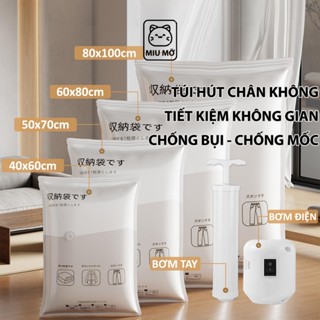 Túi hút chân không đựng quần áo, chăn màn 5 lớp dày, dai, chống bụi, ẩm mốc, tiết kiệm 80% không gian