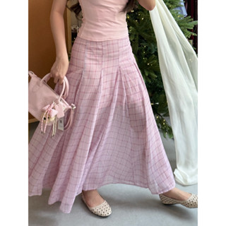  HÈO | Marci Skirt Chân Váy Xoè Dài Voan Mềm Kẻ Caro 