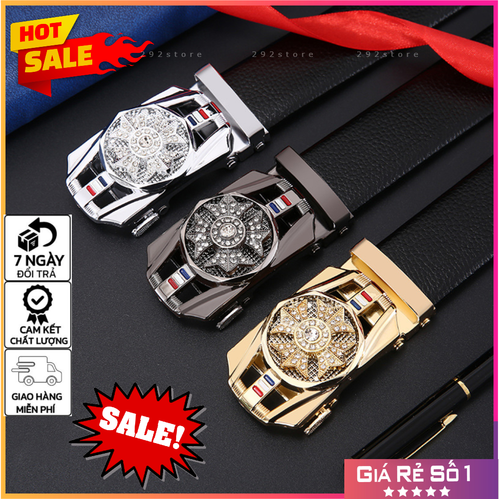 🎁Giá Sốc🎁 Thắt lưng mặt xoay nam cao cấp thời trang, dây lưng da khóa tự động X003, Dây nịt 292store