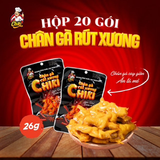   1 HỘP 20 GÓI  Chân Gà Rút Xương Ăn Liền CHIKI 26G | Cay Tê Đậm Đà Giòn Dai Sảng Khoái_Đồ Ăn Vặt Tiện Lợi 