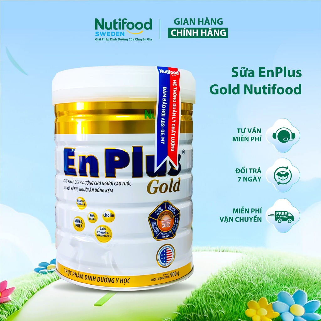 Sữa EnPlus Gold Nutifood – thức uống dinh dưỡng cho người lớn tuổi, giàu năng lượng, dễ hấp thu