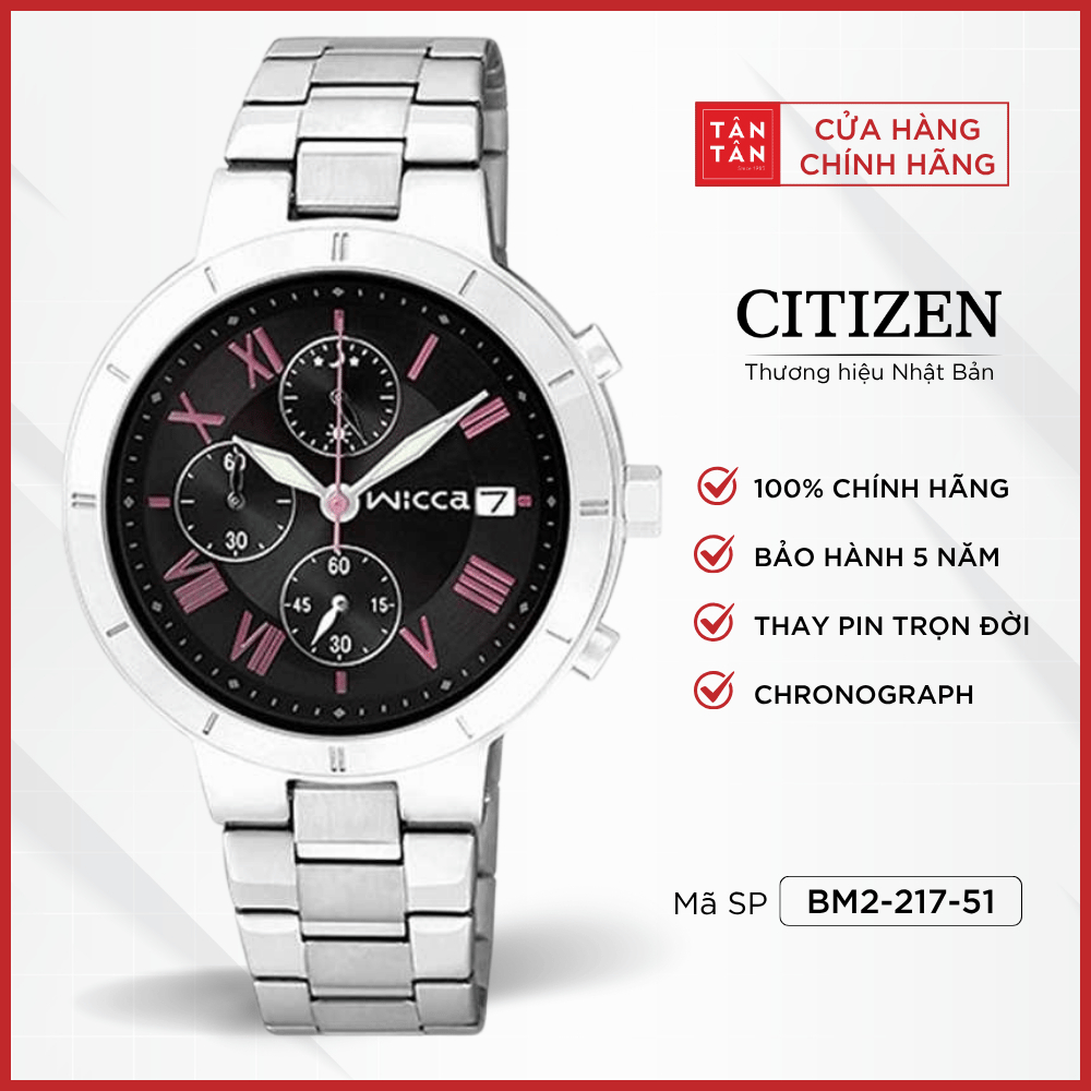 Đồng Hồ Nữ Citizen Wicca BM2-217-51 Quartz 35mm - Đồng Hồ Tân Tân