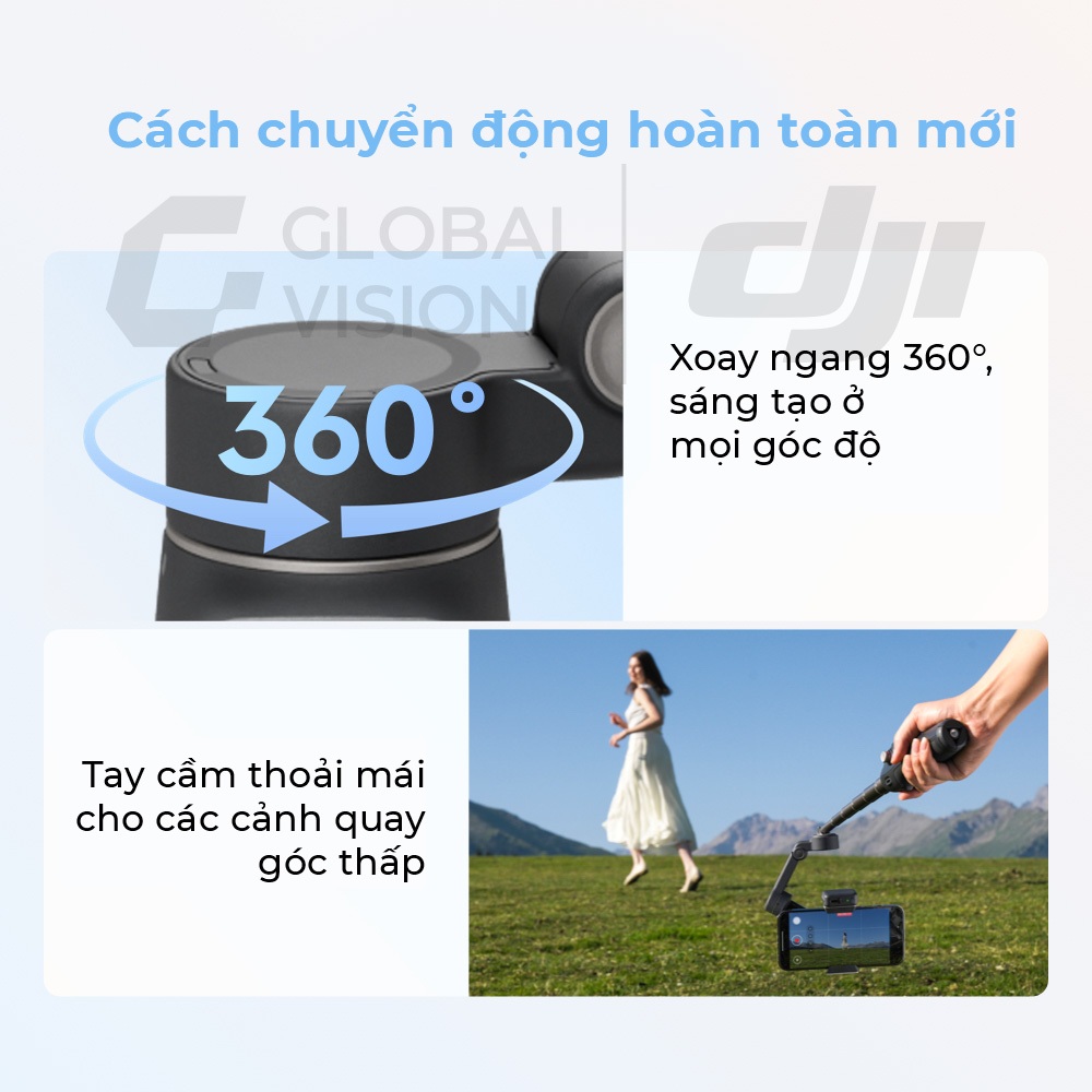 Gimbal chống rung điện thoại DJI Osmo Mobile 8 theo dõi chủ thể bằng camera gốc (DJI OM 8) | BigBuy360 - bigbuy360.vn