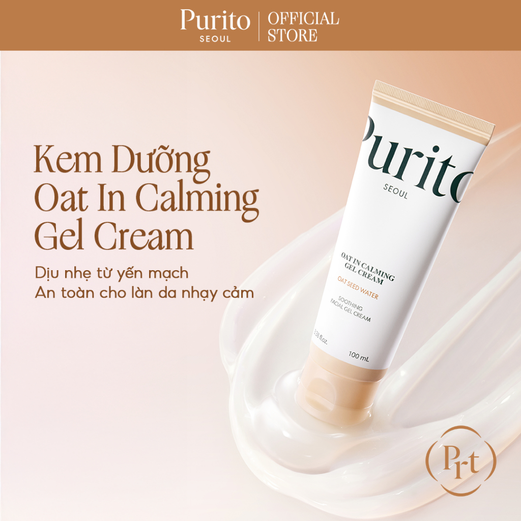 Kem Dưỡng Da Yến Mạch PURITO Oat in Calming Gel Cream 100ml