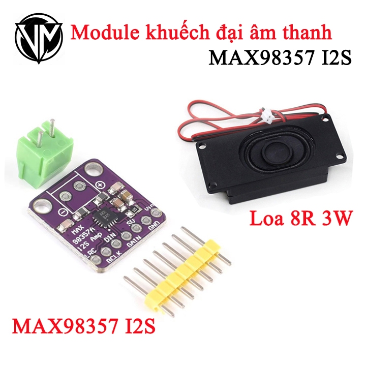 Module MAX98357 Mạch Khuếch Đại Âm Thanh I2S Class D - Chuyên Dụng Cho Raspberry Pi-Esp32