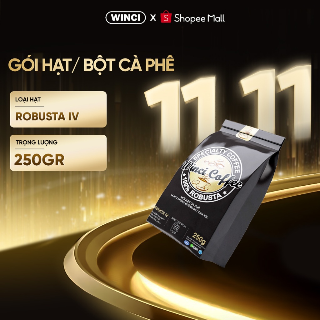 [Bao Gồm VAT] Gói Cafe Robusta Winci 250GR Nguyên chất