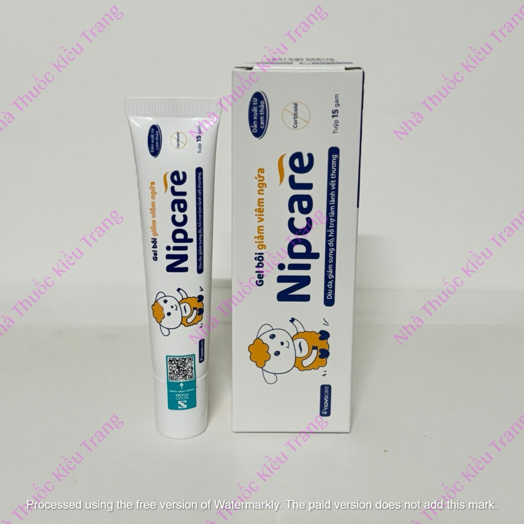Kem bôi Nipcare 15g - dịu da, giảm ngứa viêm, dưỡng ẩm da