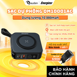  Sạc dự phòng không dây Energizer 10000mAh đa cổng PD 20W bảo hành 24 tháng 1 đổi 1 - Hàng chính hãng 