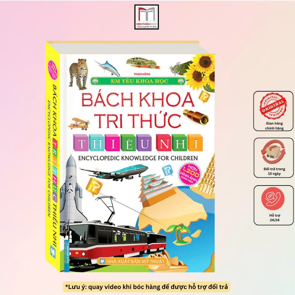 Sách - Em yêu khoa học - Bách khoa tri thức thiếu nhi (bìa cứng) hơn 1200 hình ảnh minh họa