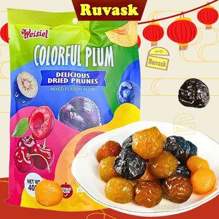  Ô Mai MIX VỊ Colorful Plum Gói 408g - Ô Mai Weisiel Mix Trái Cây SIÊU NGON - Ô Mai Tết 2026 Ruvask. 