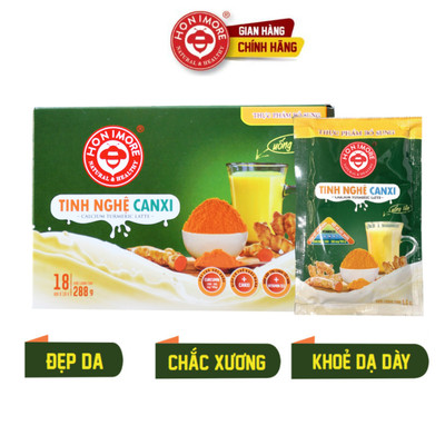 Tinh nghệ Canxi Honimore Natural & Healthy 288g - Gói nhỏ tiện dụng | Bổ sung Canxi | Thơm ngon