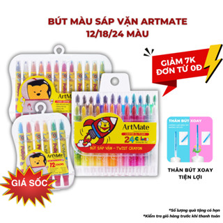   GIẢM 5K  Bút Màu Sáp Vặn Hữu Cơ CLASSMATE Không Dễ Gãy Bút Màu Sáp Đậm Mịn Hộp 12-24 Màu Dùng Tô Vẽ CL-TC101 