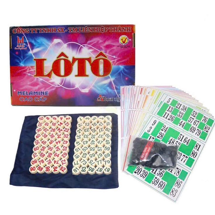 Hộp Lô Tô Cao Cấp Liên Hiệp Thành Xịn Nhựa Melamine Cao Cấp Cờ Loto Đồ Chơi Trí Tuệ Trẻ Em