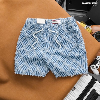 [FORM RỘNG] Quần short nam Heboz denim 2M, quần đùi nam dây rút lưng thun cao cấp - 00002881