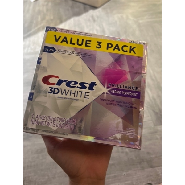 Kem Đánh Răng Crest 3D White Brilliance Vibrant Peppermint Fluoride Anticavity Toothpaste